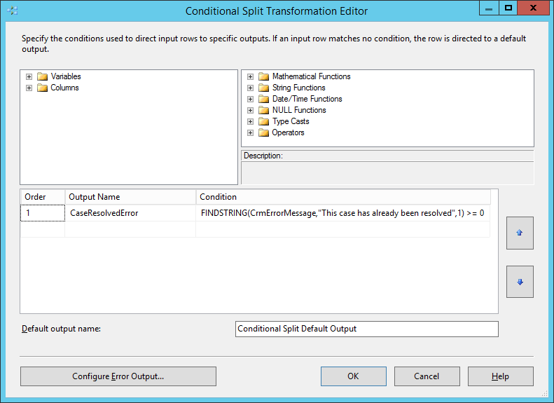 Conditional Split - Detect Invalid Status Error